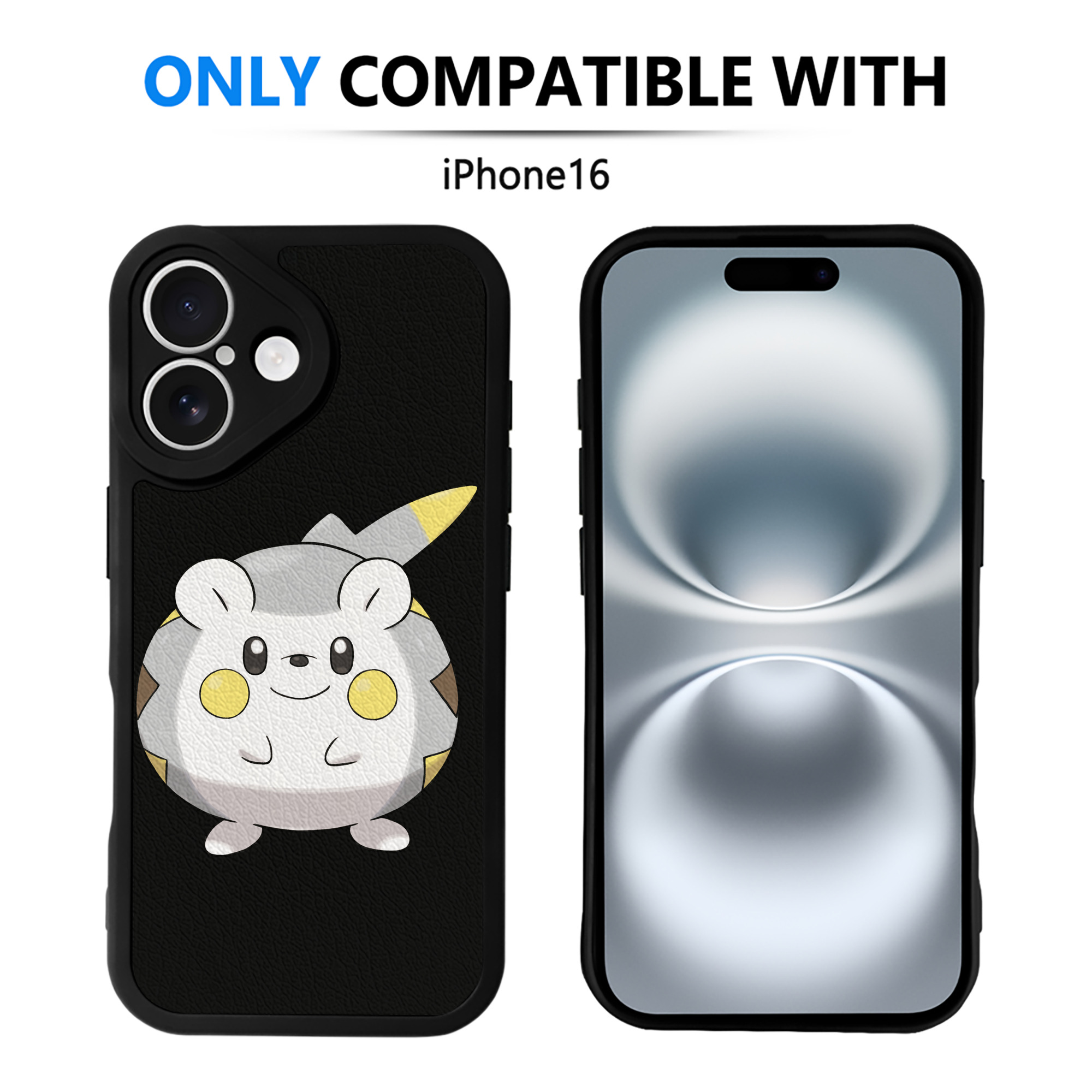 （画像用） ポケットモンスター Pokémon 【iPhone 16シリーズ対応】シリコンスマホケース（レザー調） 材質：シリコン
